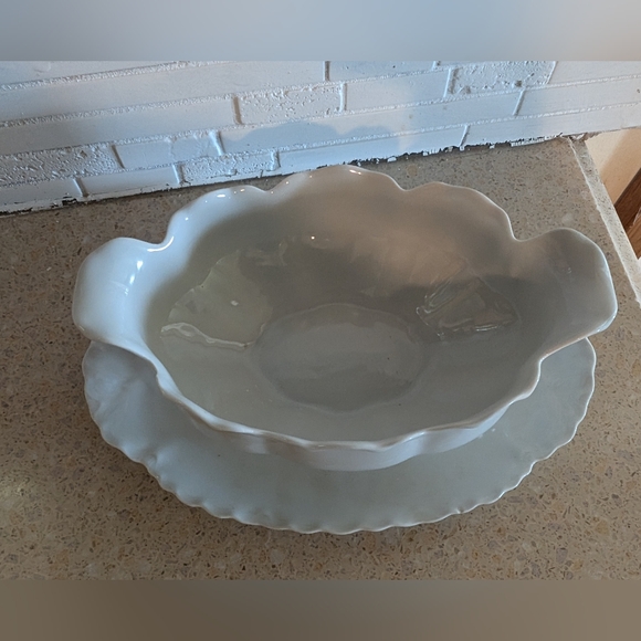 Vintage Rex Bavarian China Gravy Boat and Attached Underplate Serving Dish - Picture 3 of 7